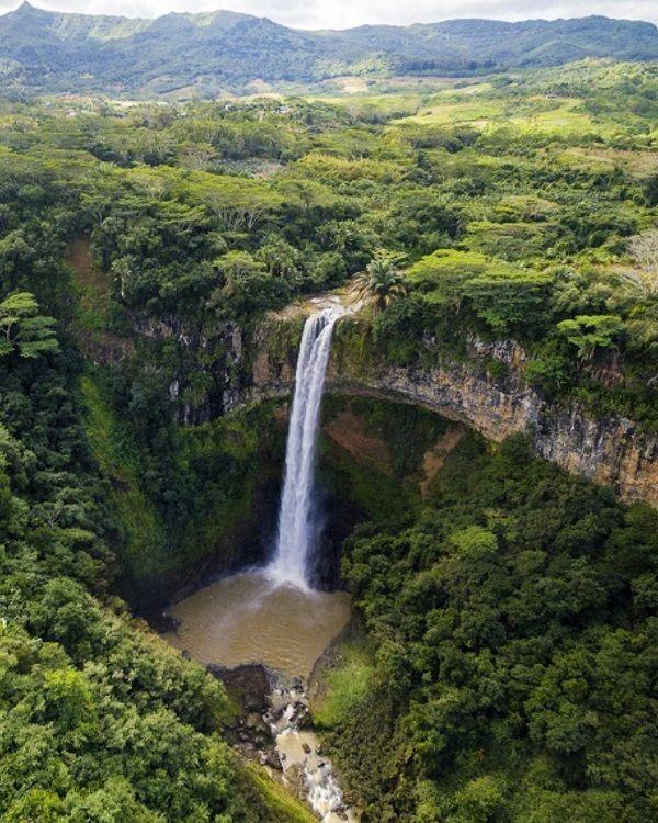 Chamarel waterfall in Mauritius