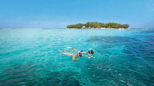 Ile des deux cocos in Mauritius. Tours available daily. Blue bay marine park. Lux resort