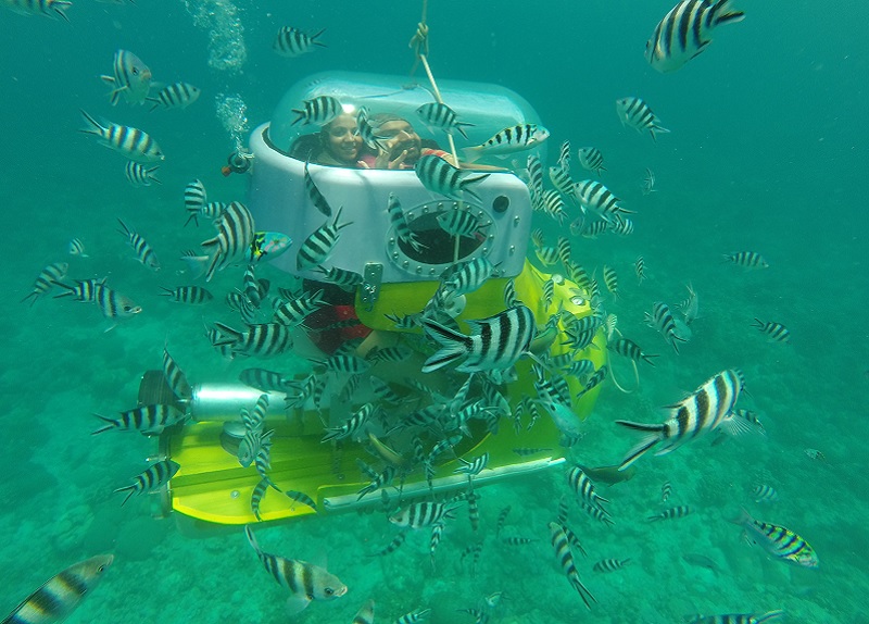 Underwater scooter in Mauritius