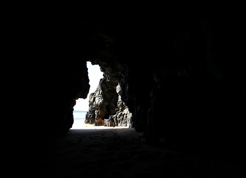 Beach cave Gris Gris in Mauritius